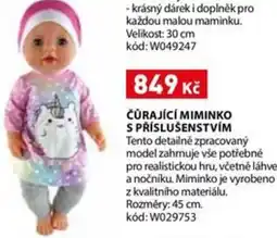 Wiky Čůrající miminko s příslušenstvím nabídka