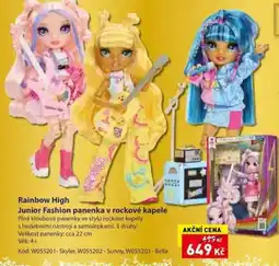 Wiky Rainbow High Junior Fashion panenka v rockové kapele nabídka