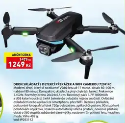 Wiky Dron skládací s detekcí překážek a wifi kamerou 720P RC nabídka