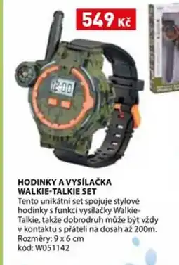 Wiky Hodinky a vysílačka walkie-talkie set nabídka