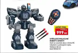 Wiky Střílející policejní robot s efekty nabídka