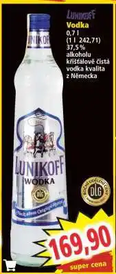 Norma LUNIKOFF Vodka nabídka