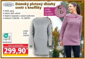 Norma Dámský pletený dlouhý svetr s knoflíky nabídka