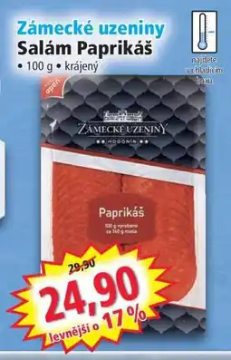 Norma Zámecké uzeniny Salám Paprikáš nabídka