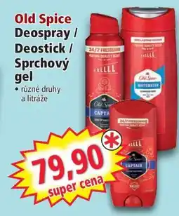 Norma Old Spice Deospray / Deostick / Sprchový gel nabídka