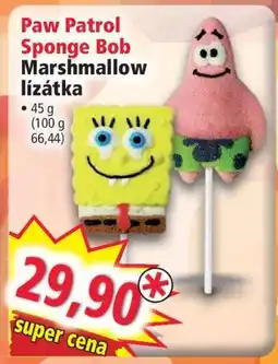 Norma Paw Patrol Sponge Bob Marshmallow lízátka nabídka