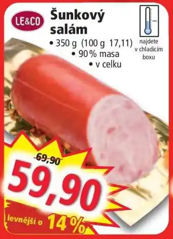 Norma Šunkový salám nabídka