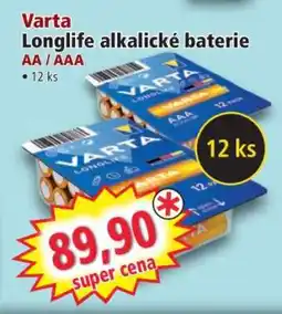 Norma Varta Longlife alkalické baterie nabídka