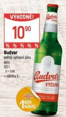 Globus Budvar světlé výčepní pivo sklo nabídka