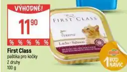 Globus First Class paštika pro kočky 2 druhy nabídka