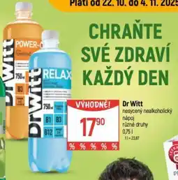 Globus DrWitt nesycený nealkoholický nápoj nabídka