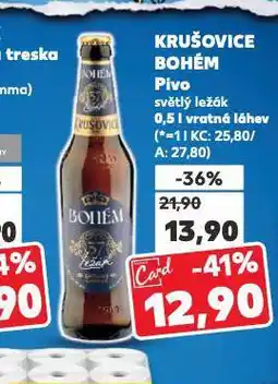 Kaufland Pivo krušovice bohém nabídka