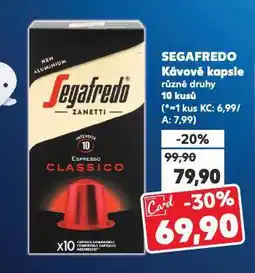 Kaufland Segafredo kávové kapsle nabídka