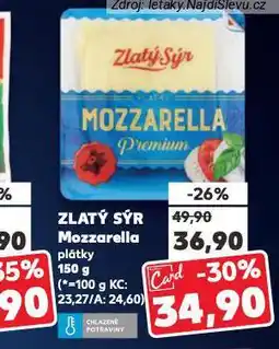 Kaufland Zlatý sýr mozzarella nabídka