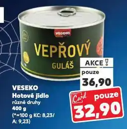Kaufland Veseko hotové jídlo nabídka