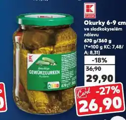Kaufland Okurky nabídka