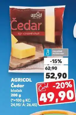 Kaufland Agricol sýr čedar nabídka