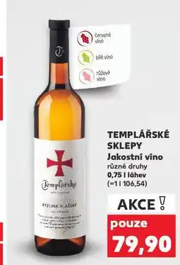 Kaufland Templářské sklepy nabídka