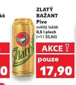 Kaufland Pivo zlatý bažant nabídka