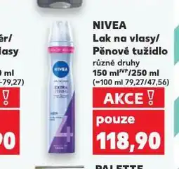 Kaufland Nivea pěnové tužidlo nabídka