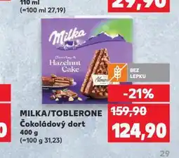 Kaufland Toblerone čokoládový dort nabídka