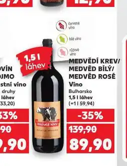 Kaufland Medvěd rosé nabídka