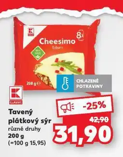 Kaufland Tavený plátkový sýr nabídka