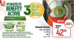 Globus Danone Activia bilá, ochucená nabídka