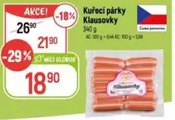 Globus Kuřecí párky Klausovky nabídka