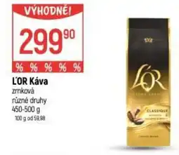 Globus L'OR Káva zmková nabídka