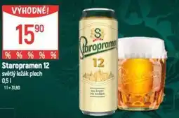 Globus Staropramen 12 světlý ležák plech nabídka