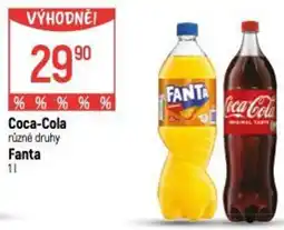 Globus Coca-Cola různé druhy Fanta nabídka