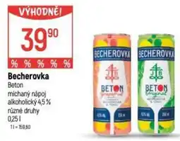 Globus Becherovka Beton míchaný nápoj alkoholický 4,5% nabídka