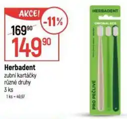 Globus Herbadent zubní kartáčky nabídka
