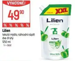 Globus Lilien tekuté mýdlo, náhradní náplň dva druhy nabídka