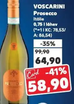 Kaufland VOSCARINI Prosecco Itálie nabídka