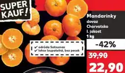 Kaufland Mandarinky dovoz nabídka