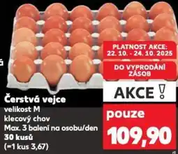 Kaufland Čerstvá vejce velikost M nabídka