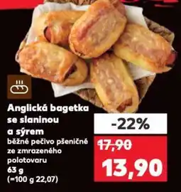 Kaufland Anglická bagetka se slaninou a sýrem nabídka