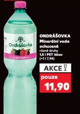 Kaufland ONDRÁŠOVKA Minerální voda ochucená nabídka