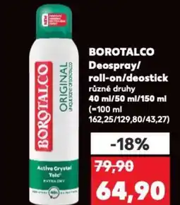 Kaufland BOROTALCO Deospray/ roll-on/deostick nabídka