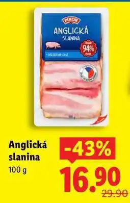 Lidl Anglická slanina, 100 g nabídka