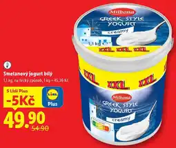 Lidl Smetanový jogurt bílý, 1,1 kg nabídka