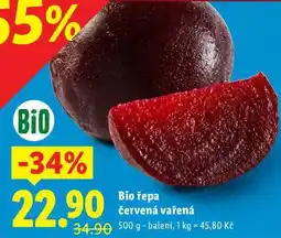 Lidl Bio řepa červená vařená, 500 g nabídka