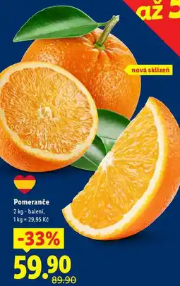 Lidl Pomeranče, 2 kg nabídka