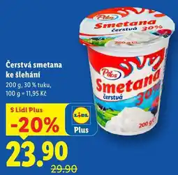 Lidl Čerstvá smetana ke šlehání, 200 g nabídka