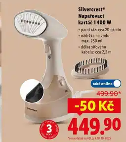 Lidl Silvercrest Napařovací kartáč 1400 W nabídka