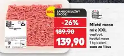 Kaufland Mleté maso mix XXL vepřové, hovězí maso nabídka
