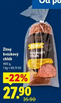 Lidl Žitný kváskový chléb, 400 g nabídka