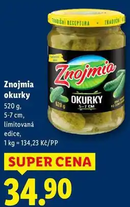 Lidl Znojmia okurky, 520 g nabídka